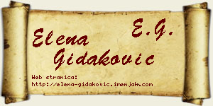 Elena Gidaković vizit kartica